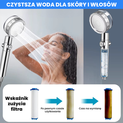 EcoShower Pro - energooszczędna słuchawka prysznicowa z filtrem