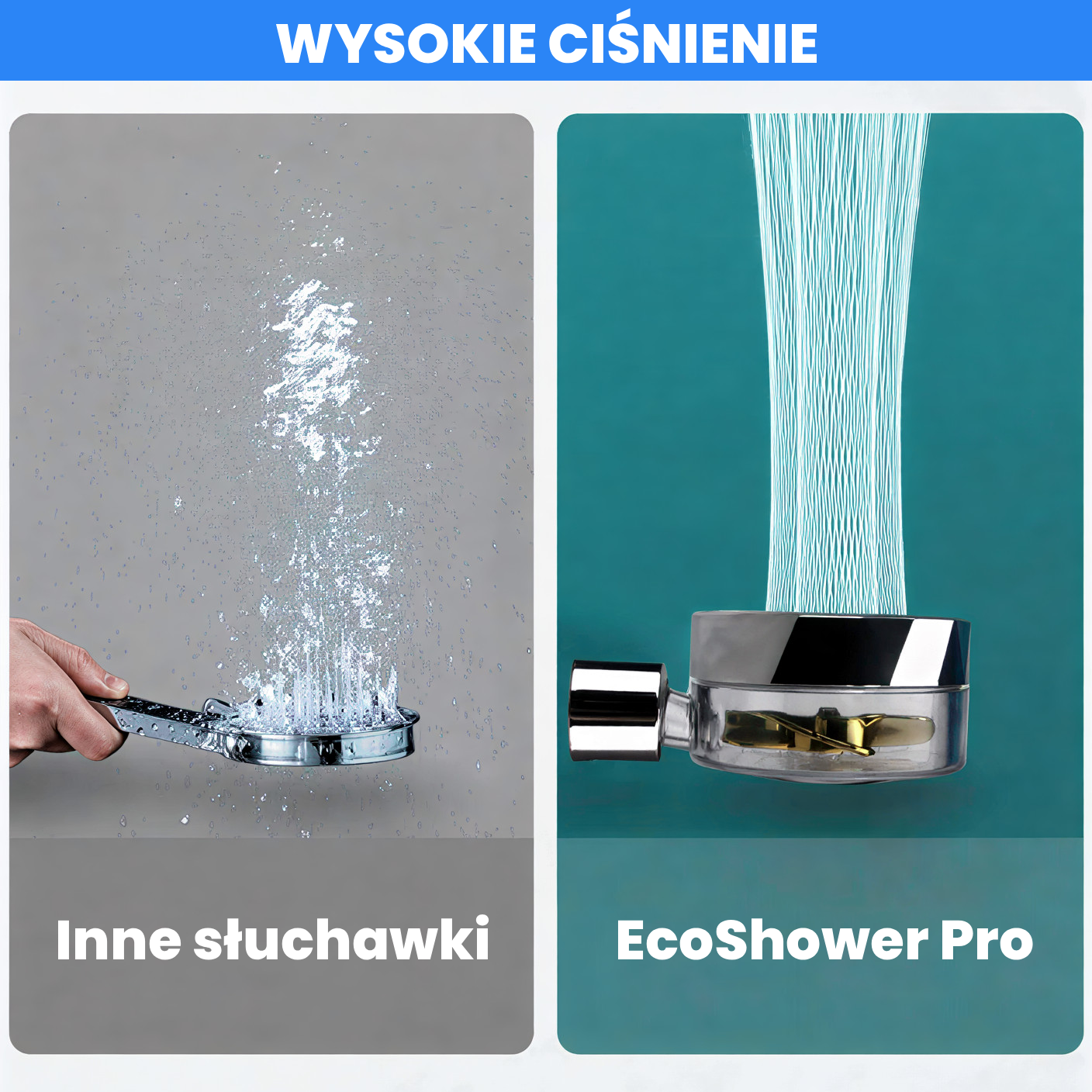 EcoShower Pro - energooszczędna słuchawka prysznicowa z filtrem